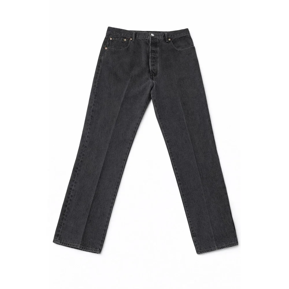 Levi's 501 Original Fit Straight Leg Dark Wash Button Fly Denim Mens Jeans 40x32